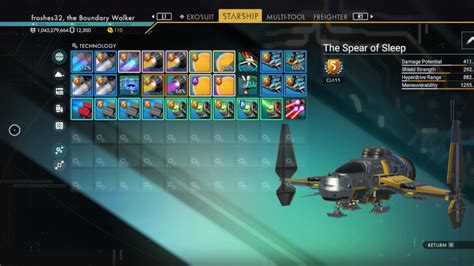 no man's sky how to add technology slots to starship